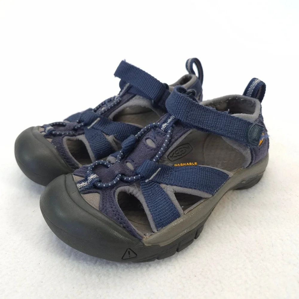 Keen Newport H2 Kids Navy Blue Sport Sandals Hook and Loop 1022839 Size 11